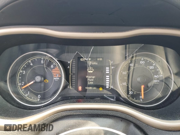 2017 Jeep Cherokee Latitude with VIN 1C4PJLCBXHW534318, listed as a Copart auction lot 59380155 with 101,051 mi miles and Salvage title. Bid and sale history available at DreamBid. Image 9.