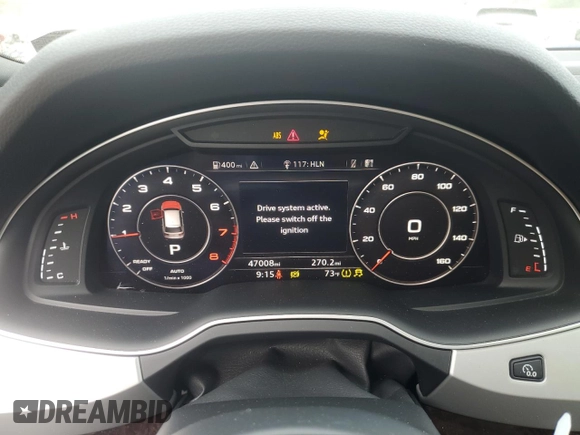 2019 Audi Q7 Premium Plus with VIN WA1LHAF77KD031395, listed as a Copart auction lot 60893815 with 47,008 mi miles and Salvage title. Bid and sale history available at DreamBid. Image 9.