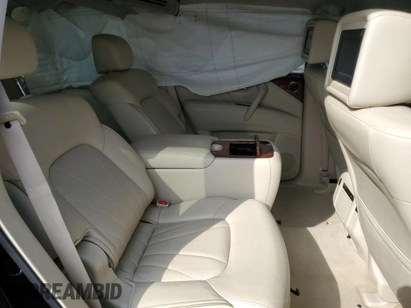 2015 Infiniti QX80 with VIN JN8AZ2NF7F9572565, listed as a Copart auction lot 58494415 with 122,609 mi miles and Salvage title. Bid and sale history available at DreamBid. Image 11.