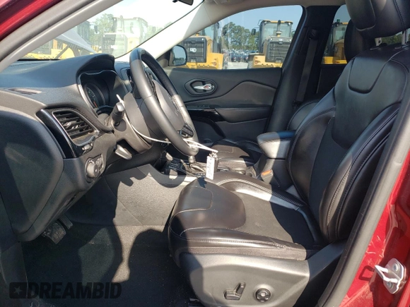 2019 Jeep Cherokee Altitude with VIN 1C4PJLLB2KD392971, listed as a Copart auction lot 59190355 with 163,471 mi miles and Salvage title. Bid and sale history available at DreamBid. Image 7.