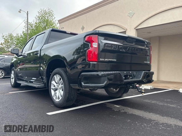 2021 Chevrolet Silverado 1500 Custom with VIN 1GCPWBEK2MZ192560, listed as a Copart auction lot 54977825 with 110,424 mi miles and Clean Title. Bid and sale history available at DreamBid. Image 3.