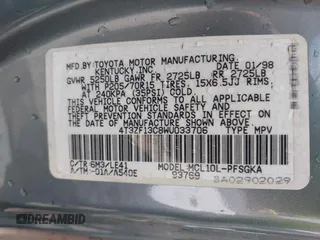 1998 Toyota Sienna LE с VIN 4T3ZF13C8WU033706, выставлен на аукционе IAAI как лот 42471688 с пробегом 187 774 миль миль и . История ставок и продаж доступна на DreamBid. Изображение 9.