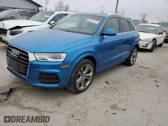 2017 Audi Q3 Premium Plus with VIN WA1JCCFS4HR001935, listed as a Copart auction lot 84167144 with 33,739 mi miles and Salvage title. Bid and sale history available at DreamBid. Image 1.