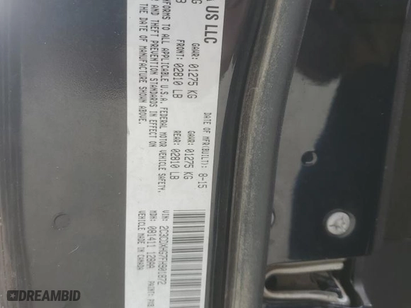 2015 Dodge Charger SXT with VIN 2C3CDXHG7FH901872, listed as a Copart auction lot 51972305 with 250,266 mi miles and Salvage Title. Bid and sale history available at carsss.com. Image 12.