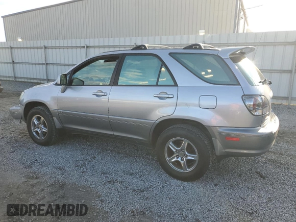 2001 Lexus RX 300 with VIN JTJGF10U010095633, listed as a Copart auction lot 79744634 with 186,324 mi miles and Salvage Title. Bid and sale history available at carsss.com. Image 2.