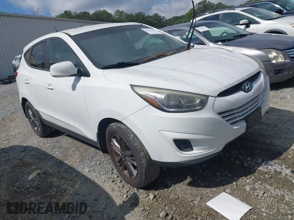 2015 Hyundai Tucson GLS with VIN KM8JT3AF6FU982128, listed as a IAAI auction lot 42227235 with 141,612 mi miles and . Bid and sale history available at DreamBid. Image 1.