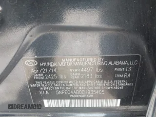 2014 Hyundai Sonata Limited with VIN 5NPEC4AB0EH935405, listed as a IAAI auction lot 41519802 with 159,707 mi miles and . Bid and sale history available at DreamBid. Image 9.