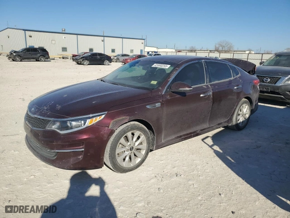 2018 Kia Optima LX with VIN 5XXGT4L32JG263013, listed as a Copart auction lot 42460255 with 122,182 mi miles and Salvage Title. Bid and sale history available at carsss.com. Image 1.