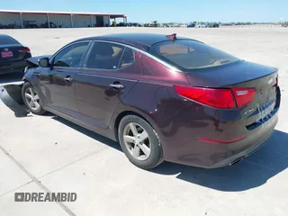 2014 Kia Optima LX with VIN 5XXGM4A77EG274839, listed as a IAAI auction lot 41976091 with 130,517 mi miles. Bid and sale history available at carsss.com. Image 3.