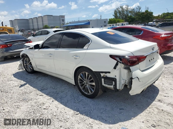 2019 Infiniti Q50 Luxe с VIN JN1EV7AP2KM518928, выставлен на аукционе Copart как лот 61826945 с пробегом 56 979 миль миль и Чистый • Clean title. История ставок и продаж доступна на DreamBid. Изображение 2.