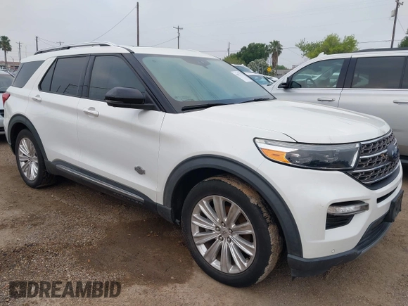 2021 Ford Explorer King Ranch z VIN 1FM5K7LC8MGC03614, wystawiony jako IAAI lot #41927773 z przebiegiem Nie podano mil oraz . Historia ofert i sprzedaży dostępna na DreamBid. Obrazek 1.