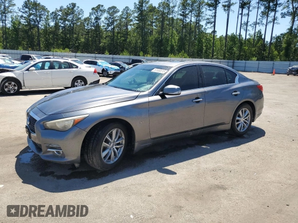 2015 Infiniti Q50 z VIN JN1BV7AR4FM405041, wystawiony jako Copart lot #57530615 z przebiegiem 95 664 mil mil oraz Szkoda całkowita • Salvage title. Historia ofert i sprzedaży dostępna na DreamBid. Obrazek 1.