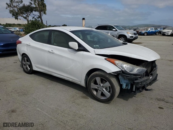 2013 Hyundai Elantra GLS with VIN 5NPDH4AE8DH380287, listed as a Copart auction lot 53376545 with 207,167 mi miles and Salvage Title. Bid and sale history available at carsss.com. Image 4.