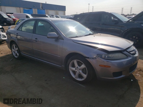 2007 Mazda 6 S Sport VE with VIN 1YVHP80D775M07725, listed as a Copart auction lot 71595624 with 107,165 mi miles and Clean Title. Bid and sale history available at DreamBid. Image 4.