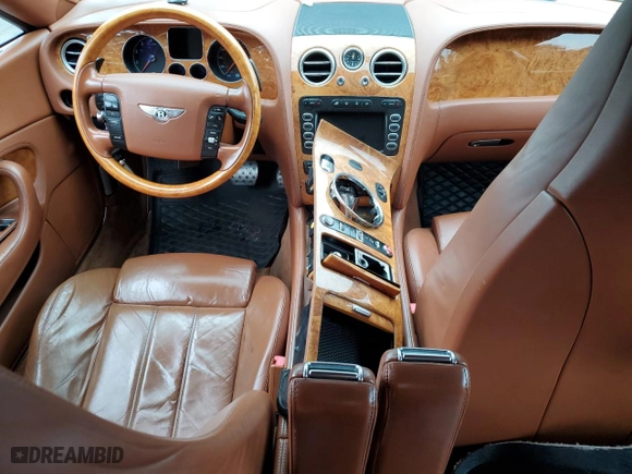 2008 Bentley Continental GT with VIN SCBDR33W38C054446, listed as a Copart auction lot 73903433 with 0 mi miles and Salvage Title. Bid and sale history available at carsss.com. Image 8.