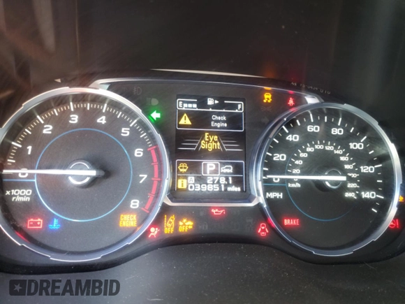 2018 Subaru Forester Touring with VIN JF2SJAWC3JH436505, listed as a Copart auction lot 51503025 with 39,851 mi miles and Salvage title. Bid and sale history available at DreamBid. Image 9.