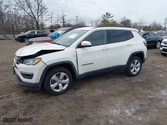 2020 Jeep Compass Latitude with VIN 3C4NJDBB4LT153691, listed as a IAAI auction lot 41762987 with 63,587 mi miles. Bid and sale history available at carsss.com. Image 2.