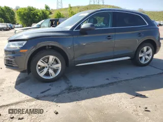 2018 Audi Q5 Premium Plus with VIN WA1BNAFY6J2080059, listed as a Copart auction lot 61862285 with 66,554 mi miles and Salvage title. Bid and sale history available at DreamBid. Image 1.