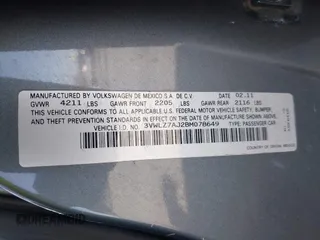 2011 Volkswagen Jetta SEL с VIN 3VWLZ7AJ2BM078649, выставлен на аукционе IAAI как лот 41778648 с пробегом 173 367 миль миль и . История ставок и продаж доступна на DreamBid. Изображение 9.