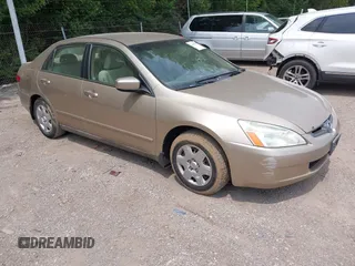 2005 Honda Accord LX z VIN 1HGCM564X5A143338, wystawiony jako IAAI lot #42498219 z przebiegiem 259 174 mil mil oraz . Historia ofert i sprzedaży dostępna na DreamBid. Obrazek 1.
