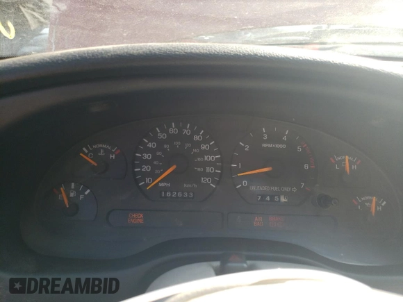 1998 Ford Mustang with VIN 1FAFP4041WF260094, listed as a Copart auction lot 60532955 with 162,633 mi miles and Salvage title. Bid and sale history available at DreamBid. Image 9.