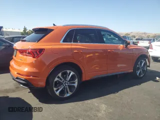 2020 Audi Q3 S line Premium Plus with VIN WA1EECF31L1021717, listed as a Copart auction lot 62613915 with 58,247 mi miles and Salvage title. Bid and sale history available at DreamBid. Image 3.