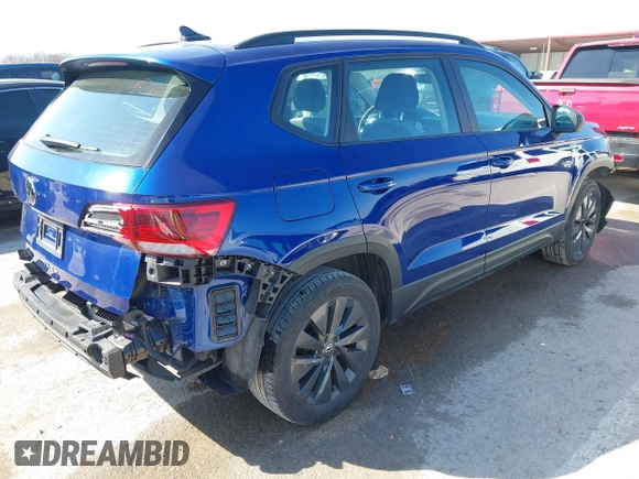 2023 Volkswagen Taos S z VIN 3VVDX7B24PM323173, wystawiony jako IAAI lot #41763607 z przebiegiem 38 506 mil mil oraz . Historia ofert i sprzedaży dostępna na DreamBid. Obrazek 4.