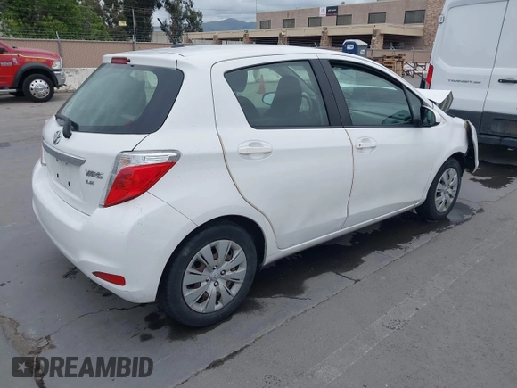 2012 Toyota Yaris L with VIN JTDKTUD38CD513912, listed as a IAAI auction lot 42131567 with 133,664 mi miles. Bid and sale history available at carsss.com. Image 4.