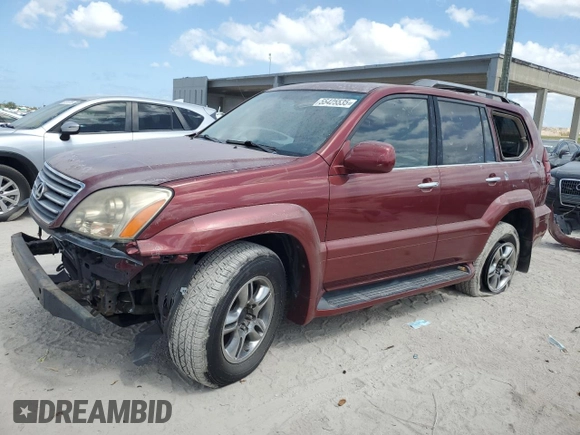 2008 Lexus GX 470 with VIN JTJBT20X980160976, listed as a Copart auction lot 55425535 with 109,689 mi miles and Clean Title. Bid and sale history available at carsss.com. Image 1.