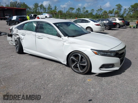2019 Honda Accord Sport with VIN 1HGCV1F33KA113896, listed as a IAAI auction lot 41961776 with 92,248 mi miles and . Bid and sale history available at DreamBid. Image 1.