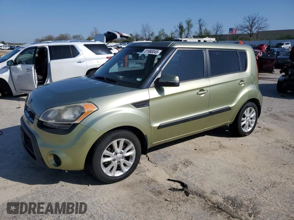 2013 Kia Soul + with VIN KNDJT2A6XD7531889, listed as a Copart auction lot 51980045 with 174,592 mi miles and Salvage Title. Bid and sale history available at DreamBid. Image 1.