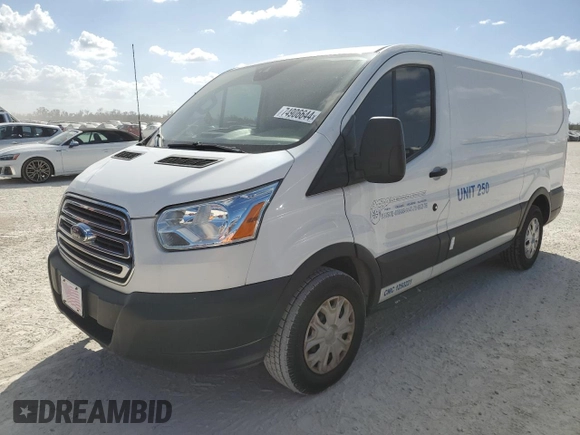2019 Ford Transit with VIN 1FTYE1ZM0KKA84814, listed as a Copart auction lot 74906644 with 85,551 mi miles and Salvage Title. Bid and sale history available at carsss.com. Image 1.