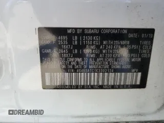2019 Subaru Outback Touring with VIN 4S4BSATC1K3302134, listed as a Copart auction lot 62282944 with 85,251 mi miles and Salvage title. Bid and sale history available at DreamBid. Image 13.