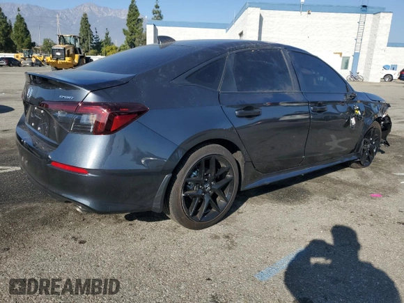 2025 Honda Civic Sedan Sport with VIN 2HGFE2F59SH518408, listed as a Copart auction lot 83813264 with 4,353 mi miles and Salvage Title. Bid and sale history available at carsss.com. Image 3.