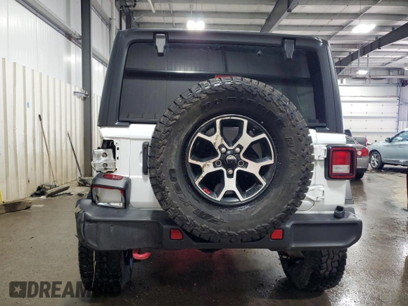 2021 Jeep Wrangler Unlimited Rubicon with VIN 1C4HJXFN2MW562724, listed as a Copart auction lot 50445285 with 73,644 mi miles and Salvage title. Bid and sale history available at DreamBid. Image 6.