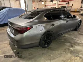 2015 Infiniti Q50 with VIN JN1BV7AR7FM412100, listed as a Copart auction lot 54574705 with 111,230 mi miles and Salvage Title. Bid and sale history available at carsss.com. Image 4.