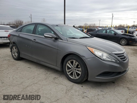 2014 Hyundai Sonata GLS with VIN 5NPEB4AC8EH879564, listed as a Copart auction lot 48043785 with 108,432 mi miles and Clean Title. Bid and sale history available at carsss.com. Image 4.