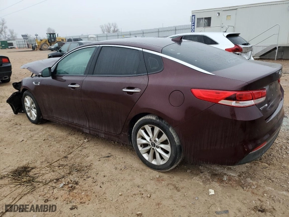 2018 Kia Optima S with VIN 5XXGT4L33JG268947, listed as a Copart auction lot 43708745 with 130,459 mi miles and Salvage Title. Bid and sale history available at carsss.com. Image 2.