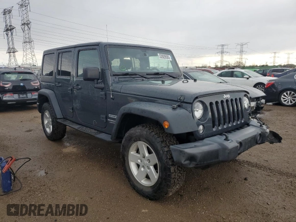 2018 Jeep Wrangler Unlimited Sport with VIN 1C4BJWDG5JL875249, listed as a Copart auction lot 53929595 with 73,776 mi miles and Salvage Title. Bid and sale history available at DreamBid. Image 4.