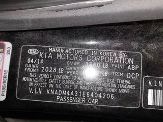 2014 Kia Rio LX with VIN KNADM4A31E6404206, listed as a IAAI auction lot 41543090 with 70,563 mi miles and . Bid and sale history available at DreamBid. Image 9.