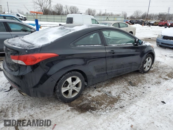 2013 Hyundai Elantra Coupe GS with VIN KMHDH6AE3DU012760, listed as a Copart auction lot 88409225 with 107,876 mi miles and Clean Title. Bid and sale history available at carsss.com. Image 3.