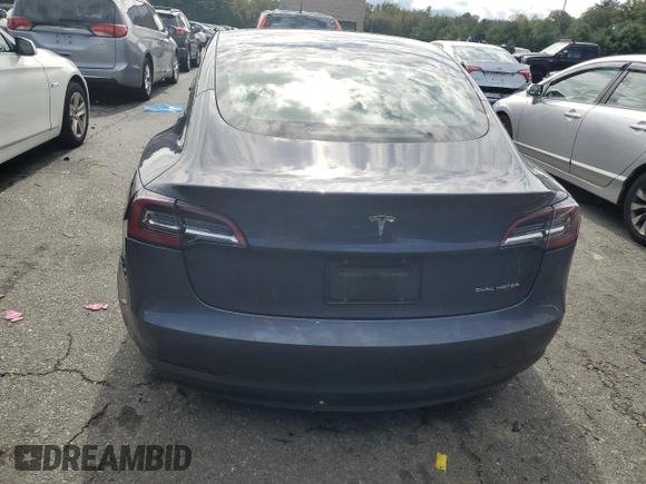 2022 Tesla Model 3 Long Range with VIN 5YJ3E1EB8NF182876, listed as a Copart auction lot 72987614 with Not Provided miles and Salvage Title. Bid and sale history available at DreamBid. Image 6.