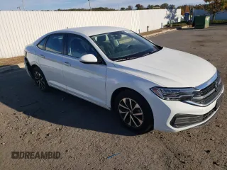 2023 Volkswagen Jetta S with VIN 3VW4M7BU4PM011134, listed as a Copart auction lot 76444894 with 25,888 mi miles and Salvage title. Bid and sale history available at DreamBid. Image 4.