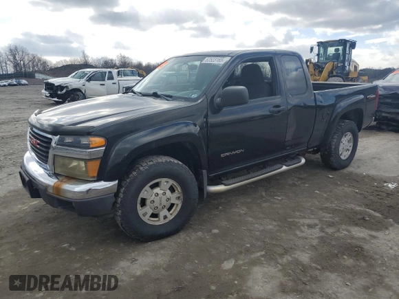 2005 GMC Canyon SLE Z85 with VIN 1GTDT196158135695, listed as a Copart auction lot 52523165 with 0 mi miles and Clean Title. Bid and sale history available at carsss.com. Image 1.