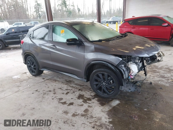 2022 Honda HR-V Sport with VIN 3CZRU6H11NM726377, listed as a IAAI auction lot 41209314 with 38,803 mi miles. Bid and sale history available at carsss.com. Image 1.
