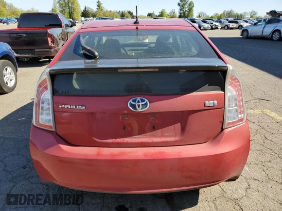 2013 Toyota Prius One with VIN JTDKN3DU8D0355741, listed as a Copart auction lot 53529295 with 125,550 mi miles and Salvage Title. Bid and sale history available at DreamBid. Image 6.