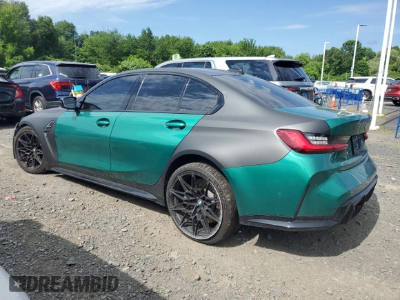 2021 BMW M3 with VIN WBS53AY06MFL18174, listed as a Copart auction lot 63284265 with 29,214 mi miles and Salvage title. Bid and sale history available at DreamBid. Image 2.
