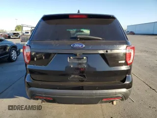 2016 Ford Utility Police Interceptor with VIN 1FM5K8AR0GGB54975, listed as a Copart auction lot 77045124 with 0 mi miles and Salvage Title. Bid and sale history available at carsss.com. Image 6.