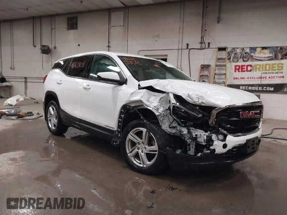 2018 GMC Terrain SLE with VIN 3GKALTEX0JL142702, listed as a IAAI auction lot 41683908 with 85,243 mi miles. Bid and sale history available at carsss.com. Image 1.