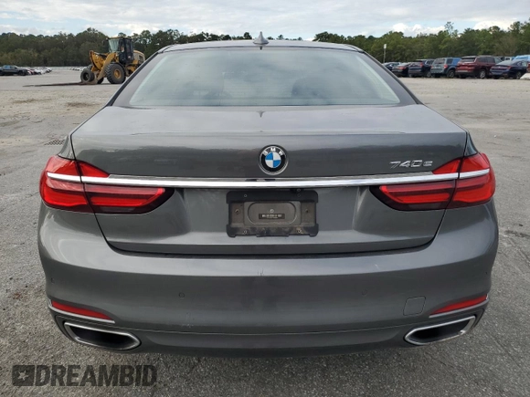 2018 BMW 7 Series 740e xDrive iPerformance with VIN WBA7J2C51JG938383, listed as a Copart auction lot 74255964 with 0 mi miles and Salvage Title. Bid and sale history available at carsss.com. Image 6.